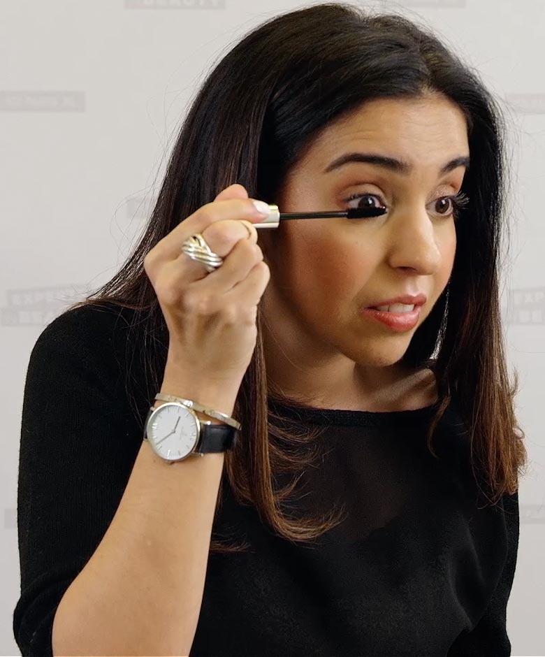 Draag geen waterproof mascara