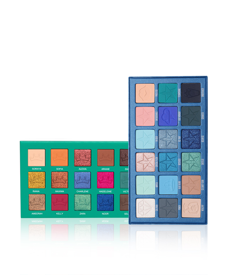 Queen Tarzi Royal Palette en Jeffree Star Cosmetics Blue Blood Eyeshadow Palette