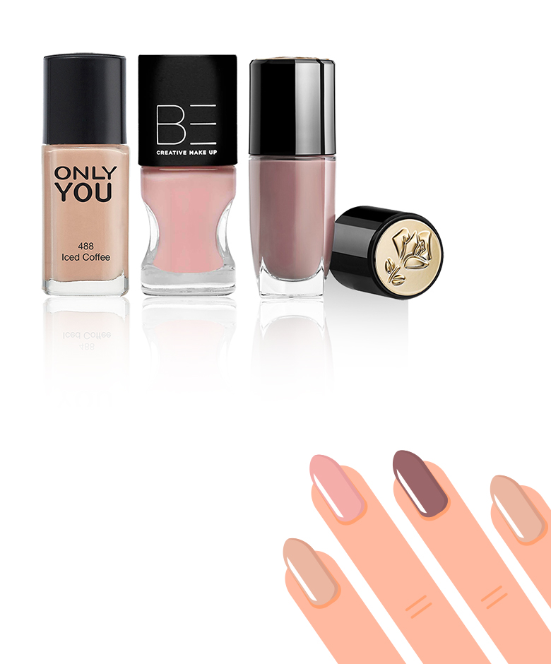 Nageltrend met multi-nude tintent