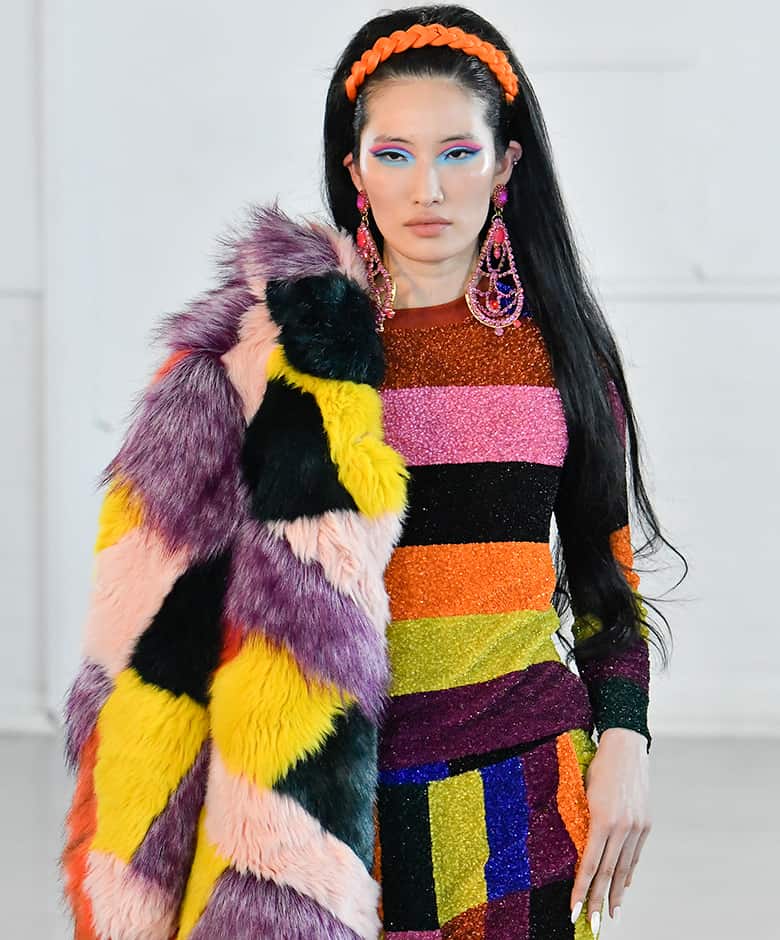 Kleurrijke contrast make-up