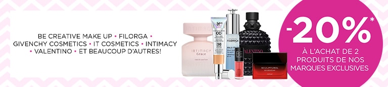 -20% à partir de 2 produits de nos marques exclusives* -20% à partir de 2 produits de nos marques exclusives*