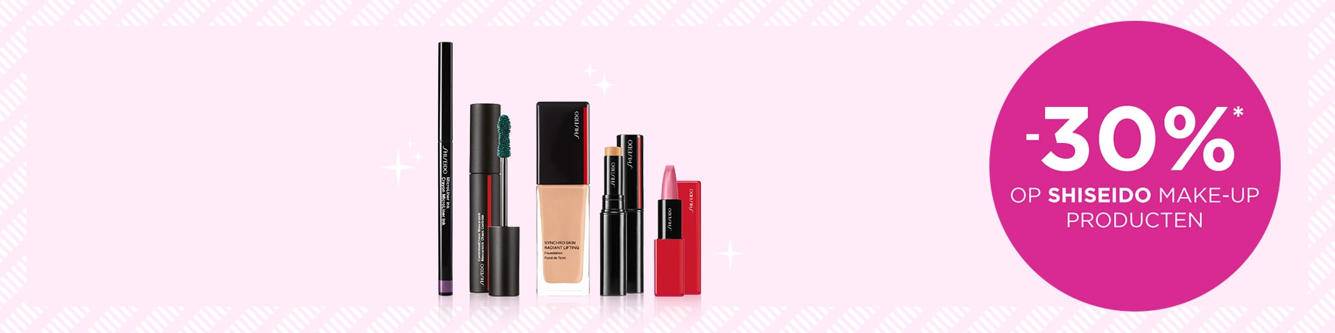 -30% op SHISEIDO make-up producten* -30% op SHISEIDO make-up producten*