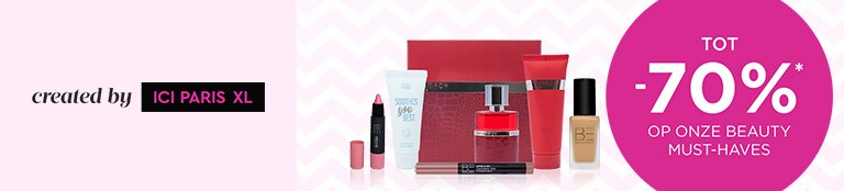 Tot -70% op onze beauty must-haves created by ICI PARIS XL* Tot -70% op onze beauty must-haves created by ICI PARIS XL*
