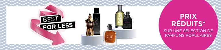 Prix réduits sur une sélection de parfums populaires pour hommes* Prix réduits sur une sélection de parfums populaires pour hommes*