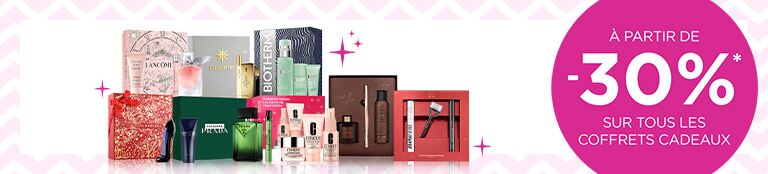 Coffrets Cadeaux: à partir de -30% sur tous les coffrets cadeaux* Coffrets Cadeaux: à partir de -30% sur tous les coffrets cadeaux*