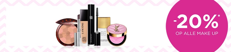-20% op alle make up* -20% op alle make up*