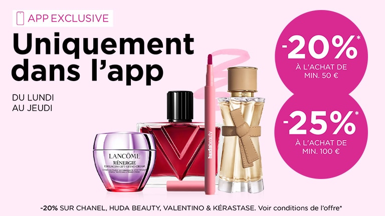 App Only: -20% à l'achat de min. €50 et -25% à l'achat de min. €100* App Only: -20% à l'achat de min. €50 et -25% à l'achat de min. €100*