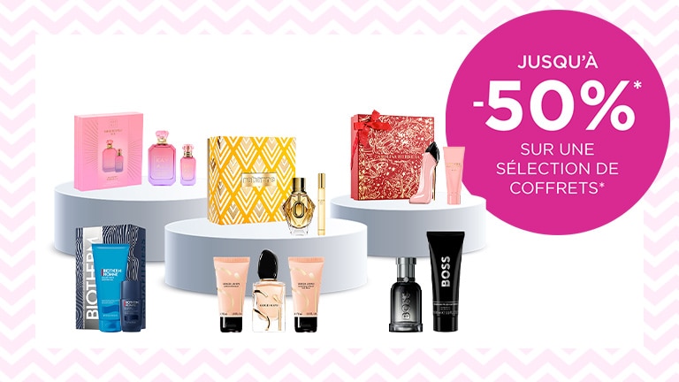 SOLDES: Jusqu'à -50% sur une sélection de coffrets* SOLDES: Jusqu'à -50% sur une sélection de coffrets*