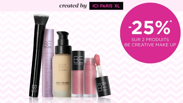 -25% op 2 producten van BE CREATIVE MAKE UP* -25% op 2 producten van BE CREATIVE MAKE UP*