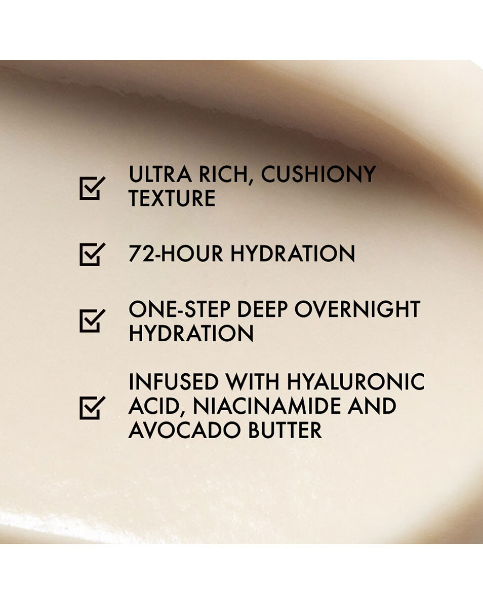 MASQUE DE NUIT HYDRATANT À L'AVOCAT ET À L'EAU DES GLACIERS SUISSES