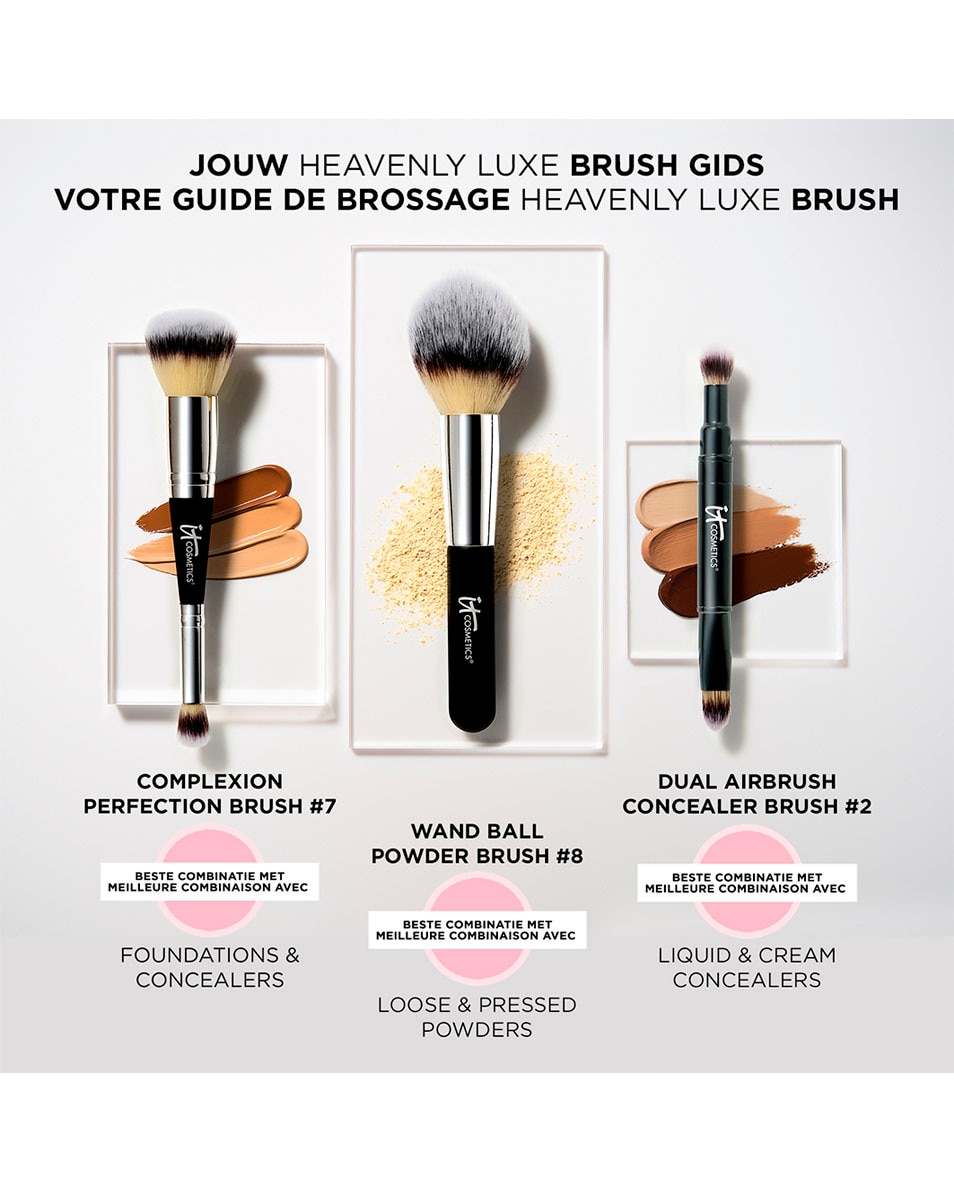 IT COSMETICS HEAVENLY LUXE™ DUAL AIRBRUSH CONCEALER BRUSH #2 CONCEALER BORSTEL 1 ST 3