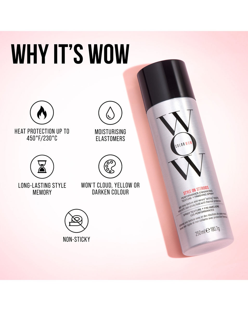COLOR WOW Style On Steroids Stylingspray- Voor Fijn, Futloos Haar Zonder Volume 250 ML 3