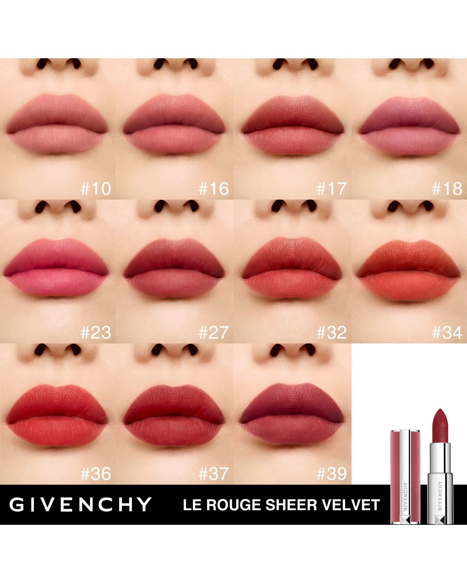 GIVENCHY COSMETICS LE ROUGE SHEER VELVET BLURRING MATTE - VIBRANT COLOR 10 BEIGE NU 3