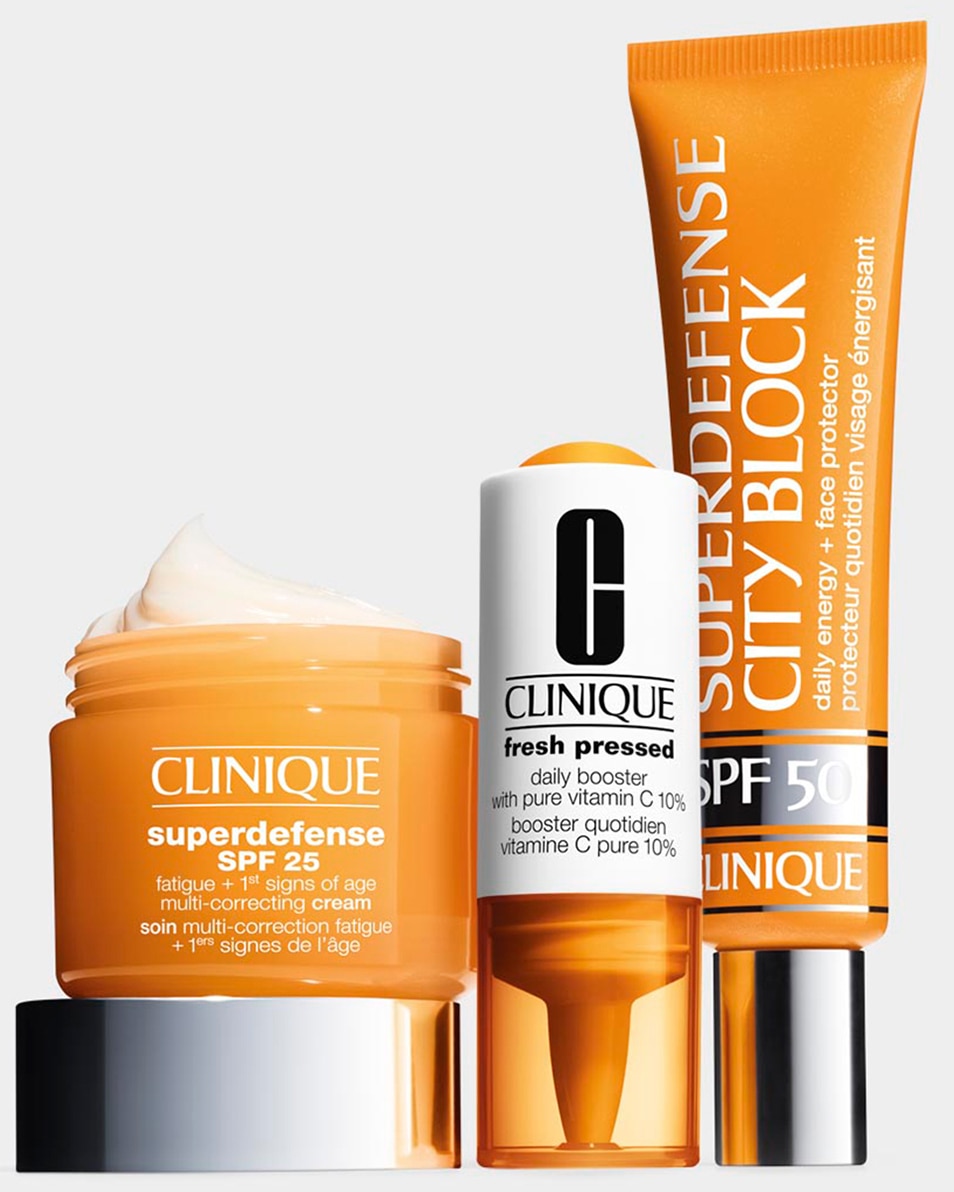CLINIQUE SUPERDEFENSE CITY BLOCK BROAD SPF 50 DAILY ENERGY + FACE PROTECTOR PROTECTION SOLAIRE VISAGE - ÉNERGISANT & NON GRAS 40 ML 3