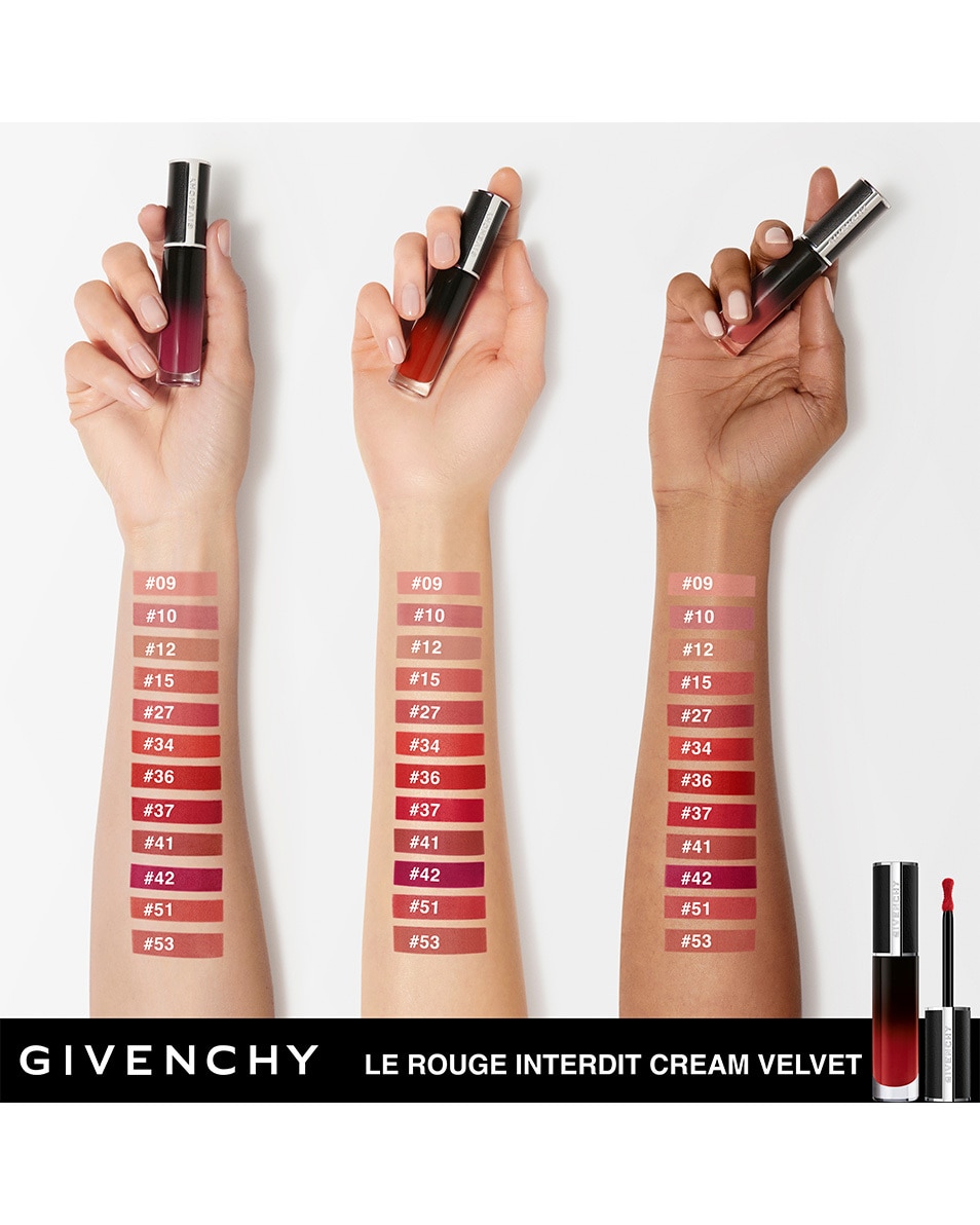 GIVENCHY COSMETICS LE ROUGE INTERDIT CREAM VELVET CREAMY MATTE FINISH - LONG-LASTING COLOUR Rouge Grainé 3