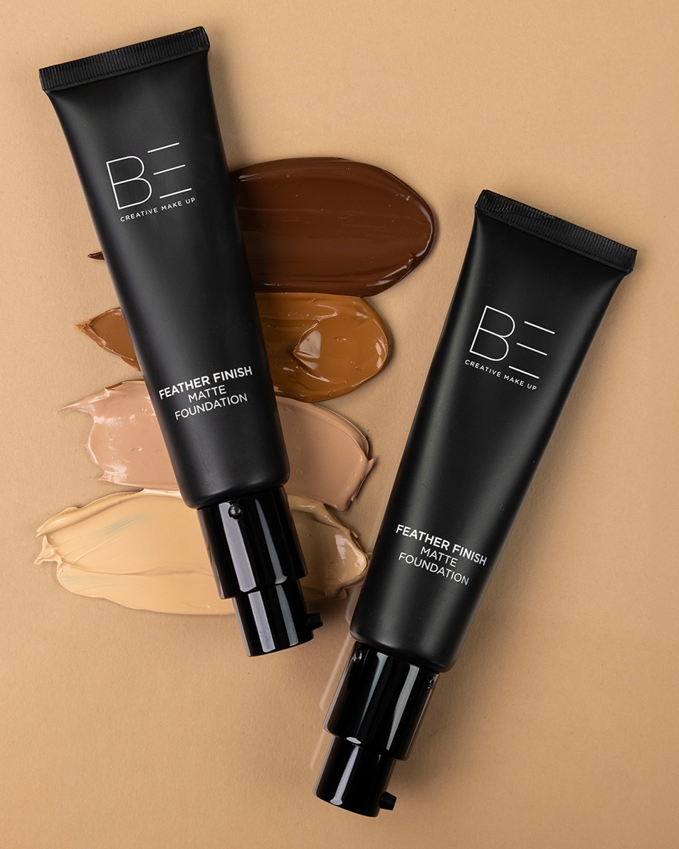 BE Creative Make Up FEATHER FINISH MATTE FOUNDATION FOND DE TEINT MATTE 1 LIGHT WARM 3