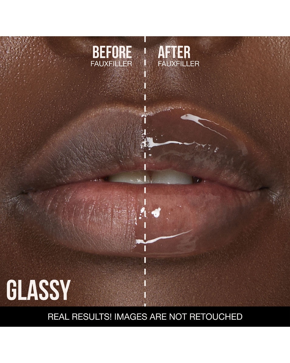 HUDA BEAUTY FAUX FILLER EXTRA SHINE LIP GLOSS Clear 3