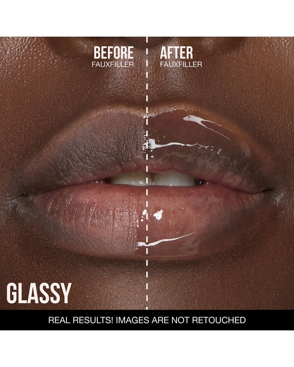 HUDA BEAUTY FAUX FILLER EXTRA SHINE LIP GLOSS Clear 3