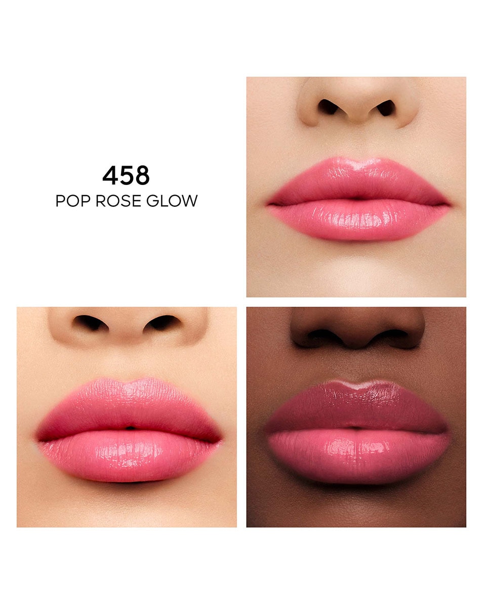 GUERLAIN KissKis Bee Glow Lips Balm 458 458 POP ROSE GLOW 3