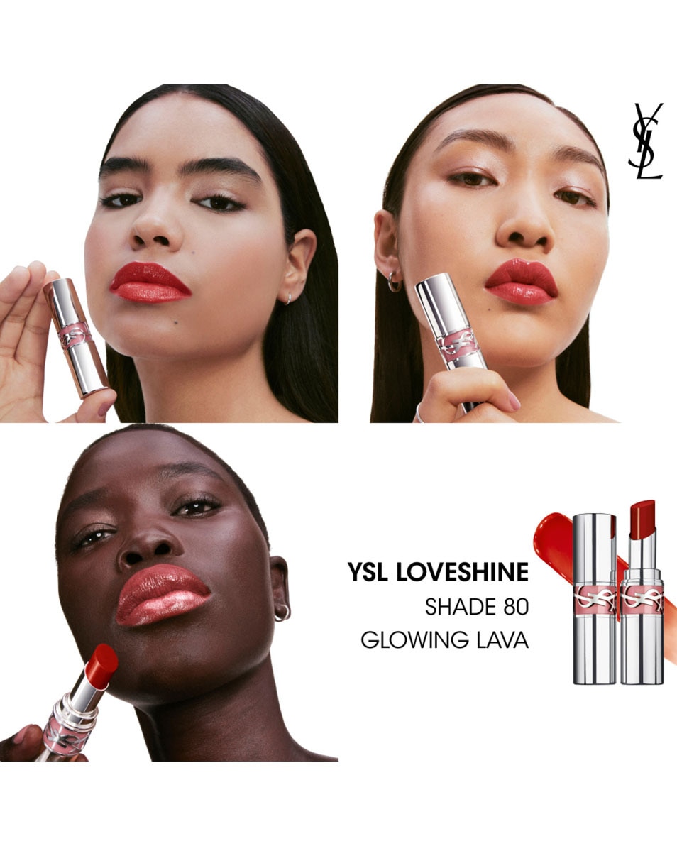 YVES SAINT LAURENT Ysl Loveshine Rouge À Lèvres Brillant & Soin - 80 80 GLOWING LAVA 3