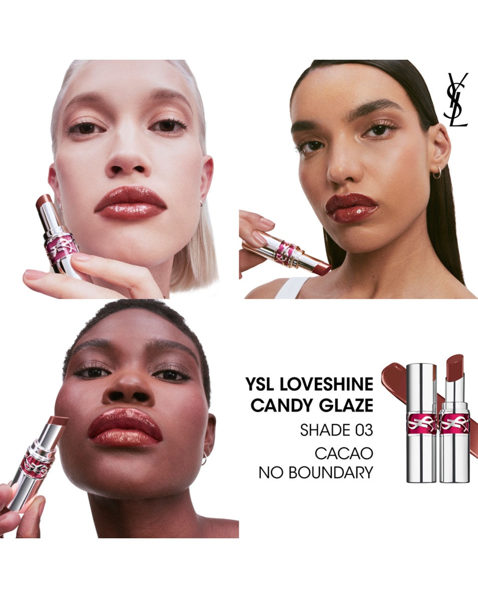 YVES SAINT LAURENT Ysl Loveshine Candy Glaze Lip Gloss Stick - 3 3 Cacao No Boundary 3