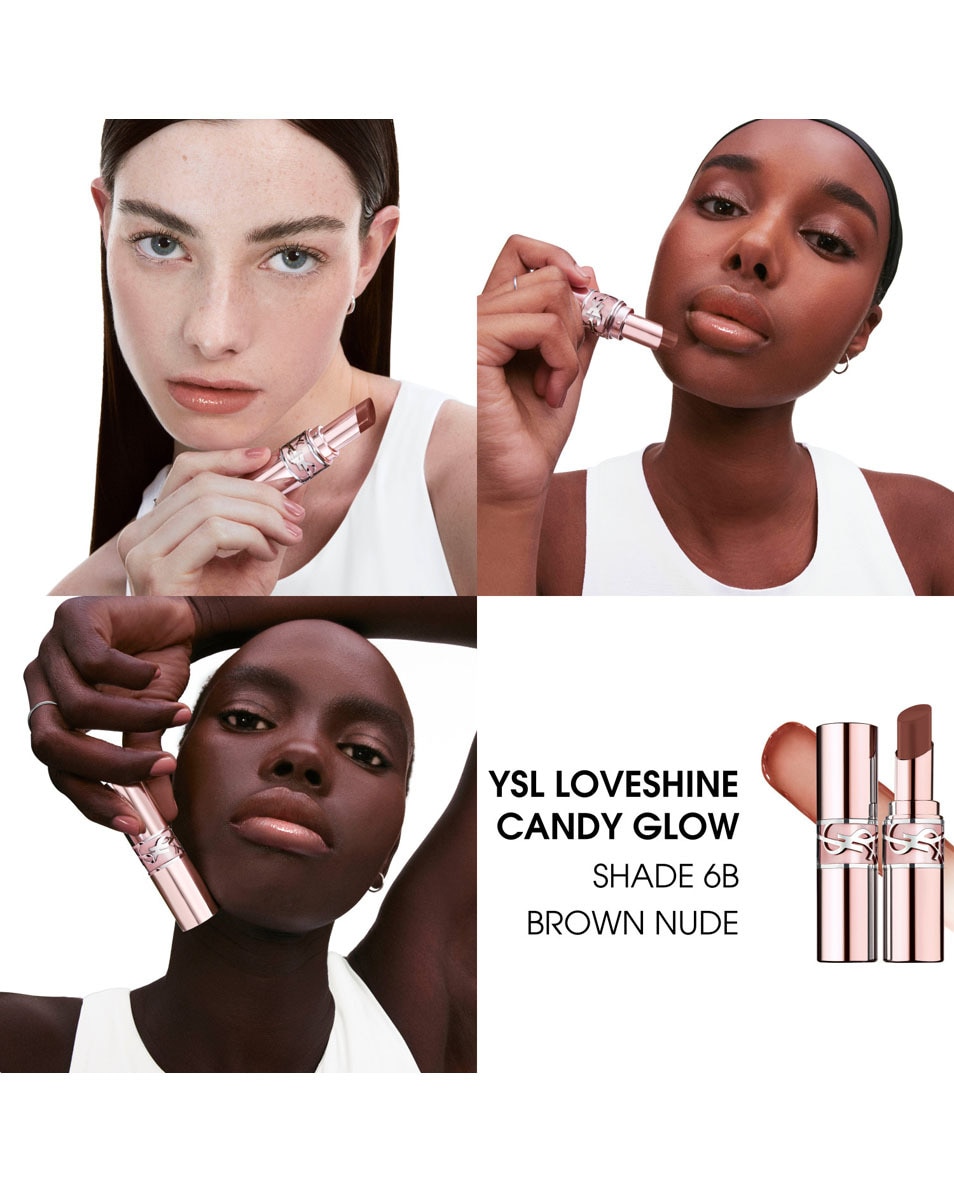YVES SAINT LAURENT Ysl Loveshine Candy Glow Lip balm BROWN NUDE 3