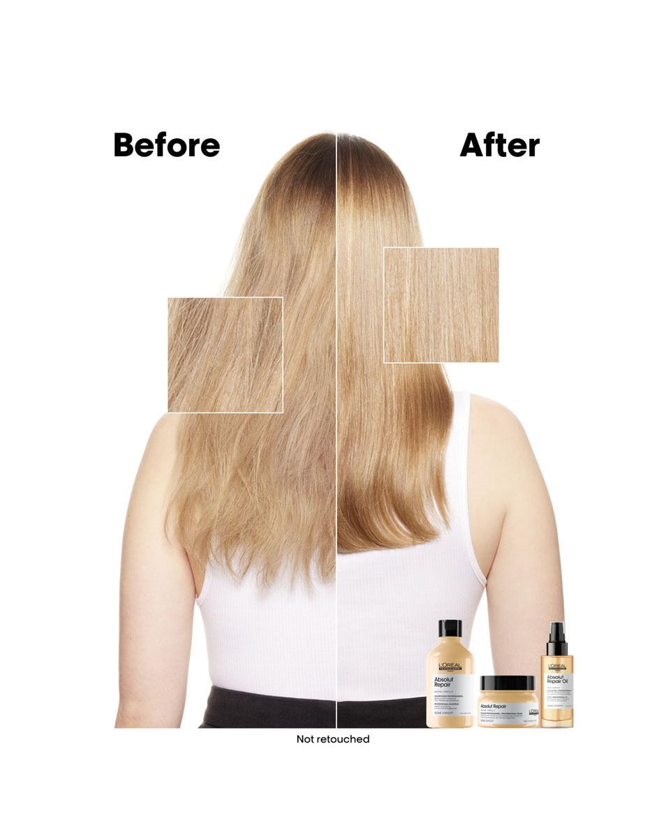 L'OREAL PROFESSIONNEL Absolut Repair Gold Shampooing réparation instantanée cheveux secs et abîmés 300 ML 3