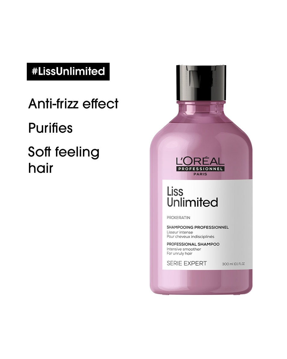 L'OREAL PROFESSIONNEL Liss Unlimited Shampooing pour cheveux rebelles 300 ML 3