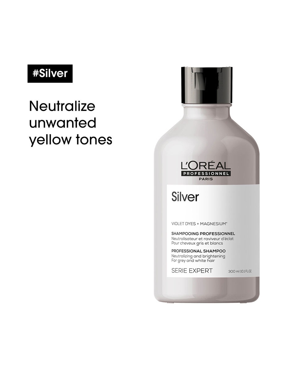 L'OREAL PROFESSIONNEL Silver Shampoo voor grijs, wit of lichtblond haar 300 ML 3