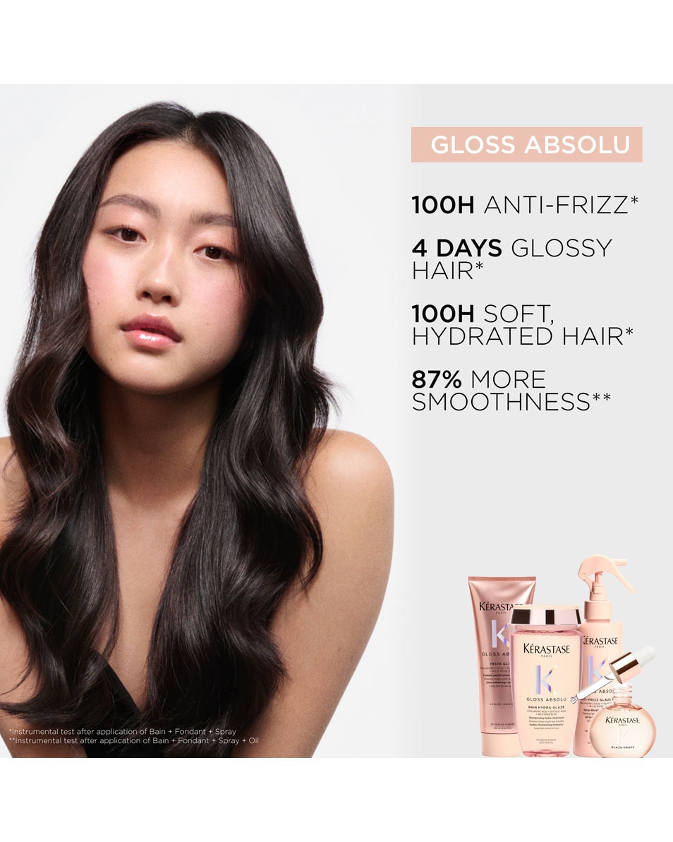 KÉRASTASE Gloss Absolu Bain Hydra-Glaze Anti-frizz shampoo voor lang, pluizig haar 250 ML
