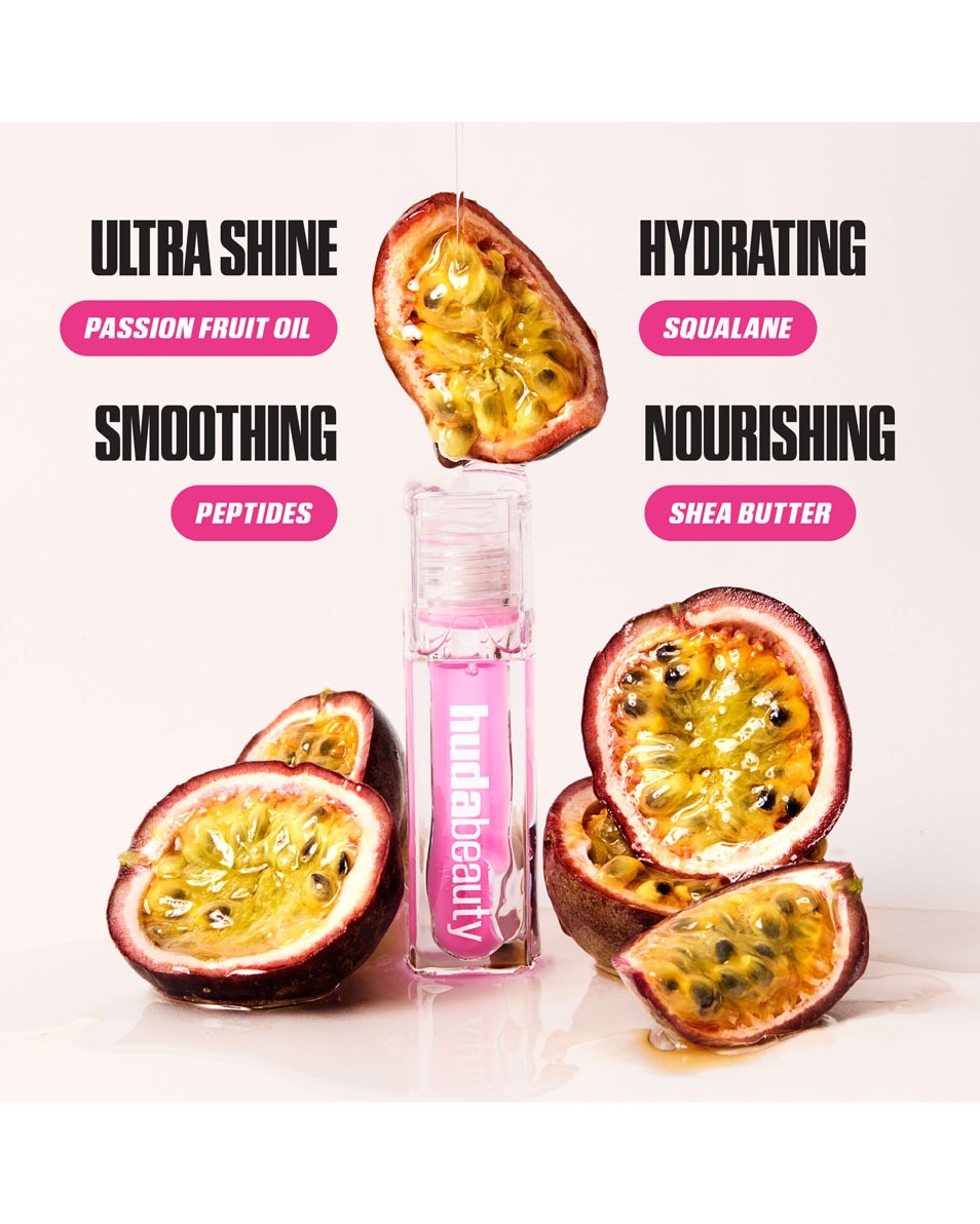 HUDA BEAUTY FAUX FILLER JELLY LIP OIL JUICY PEACH 3