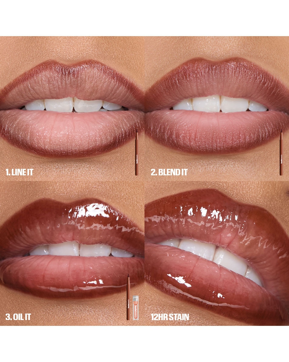 HUDA BEAUTY LIP CONTOUR LIP STAIN TOASTY BROWN 3