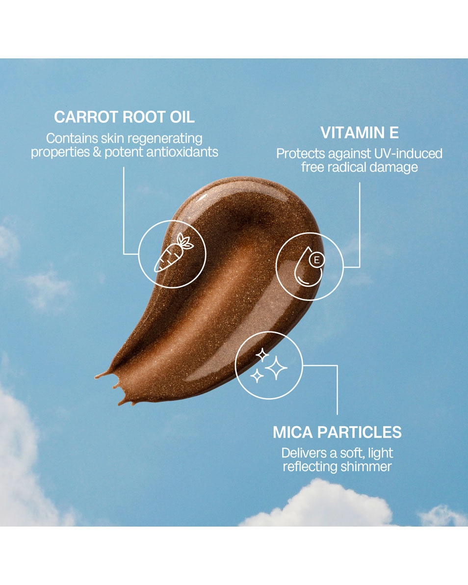 Gel bronzant scintillant bronze SPF 15