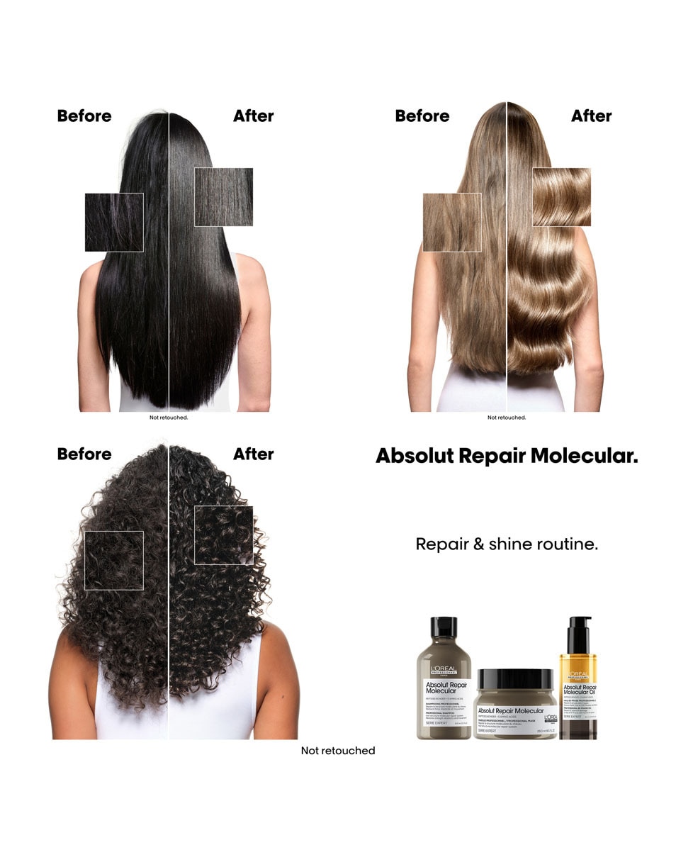 L'OREAL PROFESSIONNEL Absolut Repair Molecular Huile Bi-Phase - pour tous types de cheveux abîmés 90 ML 3