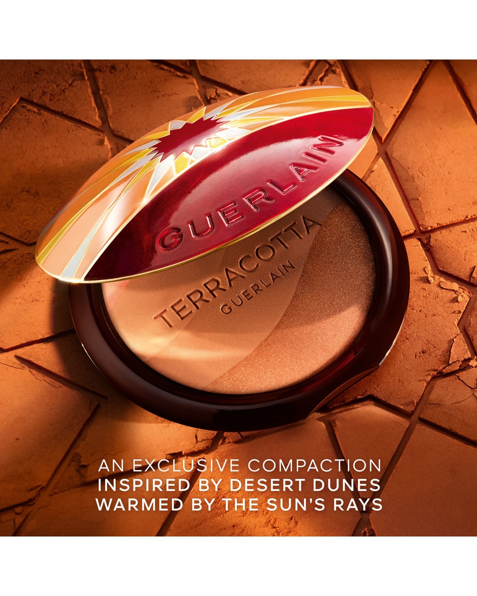 GUERLAIN TERRACOTTA Golden Dunes La Poudre Éclat Bonne Mine Naturelle <br>Édition Limitée Moyen Doré 3