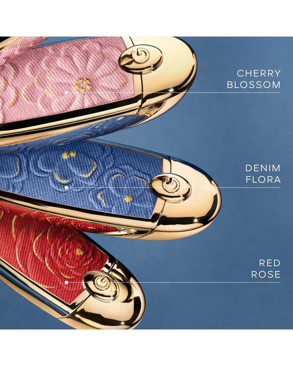 GUERLAIN ROUGE G Blooming Denim L’écrin bijou double miroir - Édition Limitée<br>Le rouge à lèvres soin personnalisable 1 ST 3