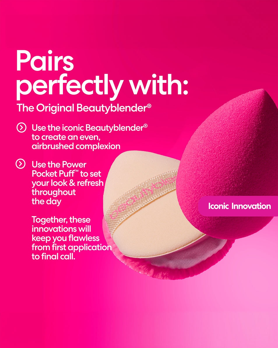 BEAUTYBLENDER Power Pocket Puff Éponge de maquillage PINK 3