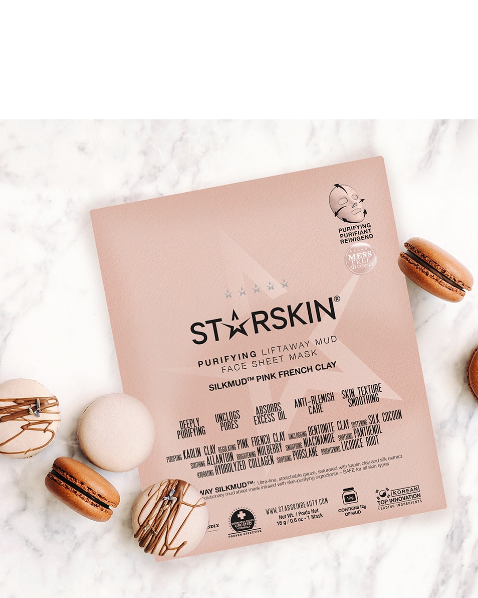 SILKMUD™ PINK FRENCH CLAY PURIFYING MUD SHEET MASK