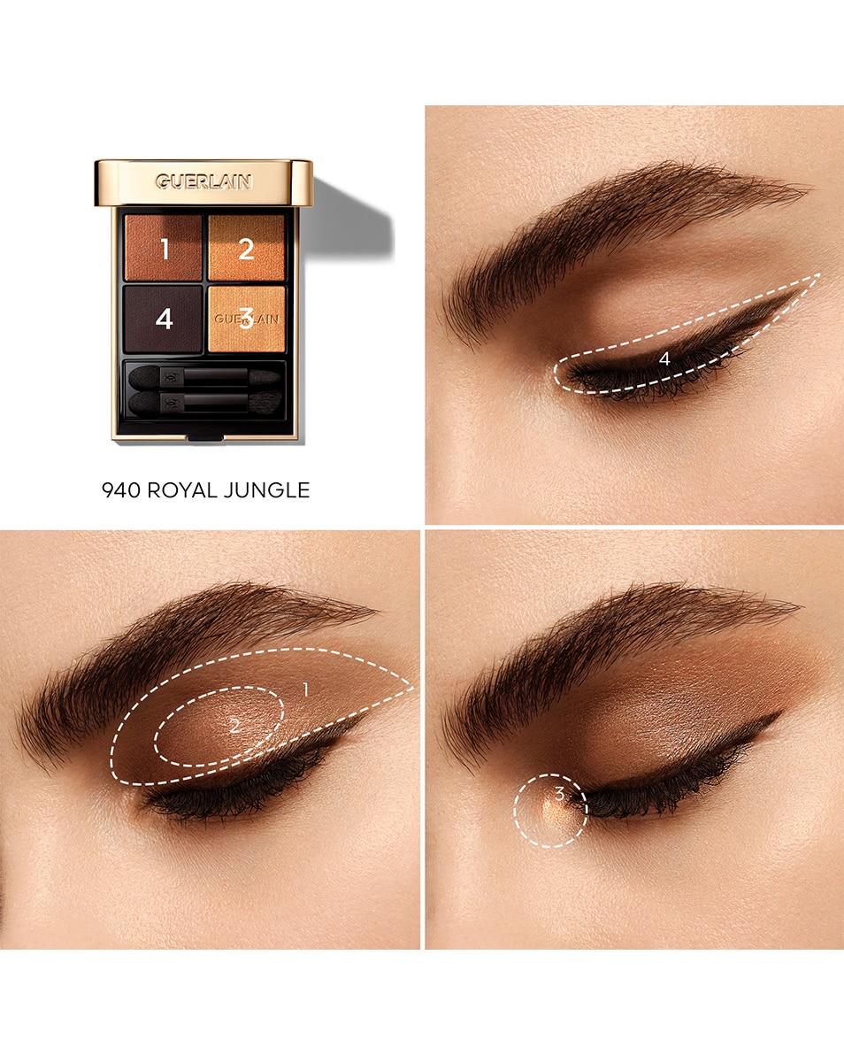 GUERLAIN OMBRES G OMBRES À PAUPIÈRES 4 COULEURS 940 Royal Jungle 4