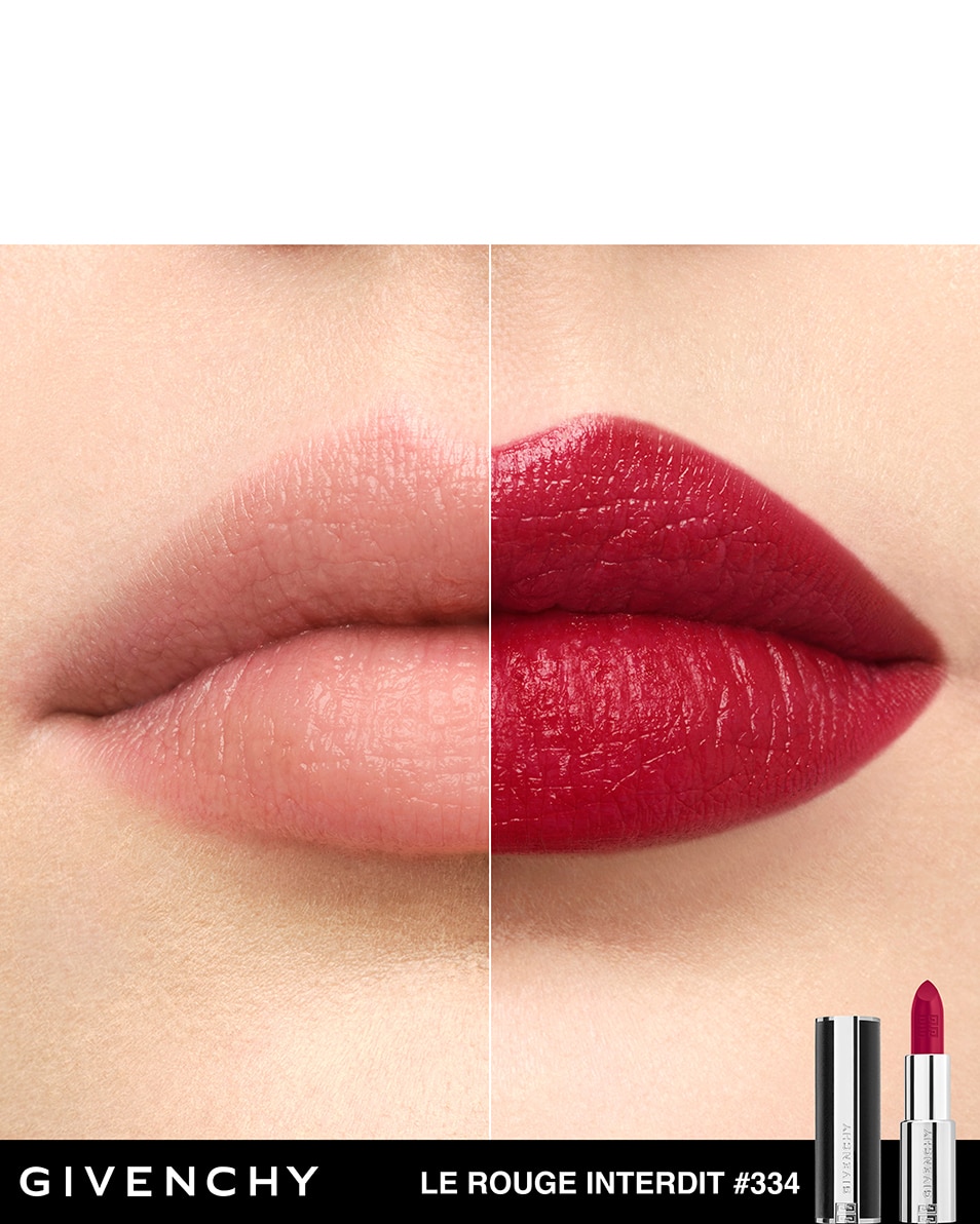 GIVENCHY COSMETICS LE ROUGE INTERDIT INTENSE SILK SILKY FINISH & LUMINOUS COLOR 334 GRENAT VOLONTAIRE 3