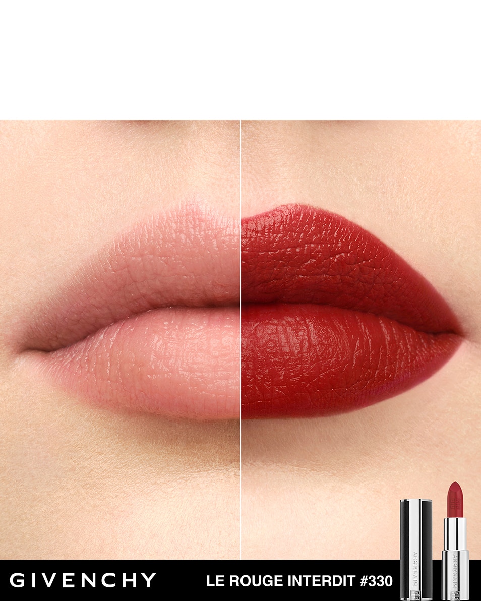 GIVENCHY COSMETICS LE ROUGE INTERDIT INTENSE SILK SILKY FINISH & LUMINOUS COLOR 330 ROUGE AMBRÉ 3