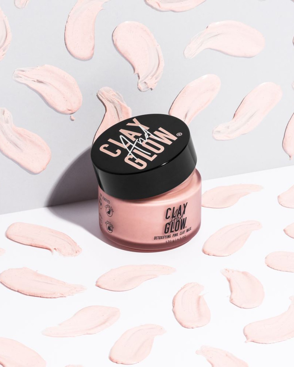CLAY AND GLOW DETOXIFYING PINK CLAY MASK ROZE KLEIMASKER 130 G 4