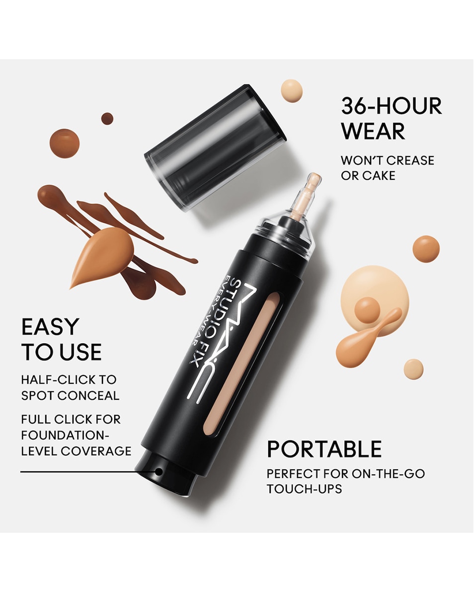 M.A.C STUDIO FIX EVERY-WEAR ALL-OVER FACE PEN CONCEALER- WATERPROOF & MEDIUM TOT VOLLEDIGE DEKKING NC13 4