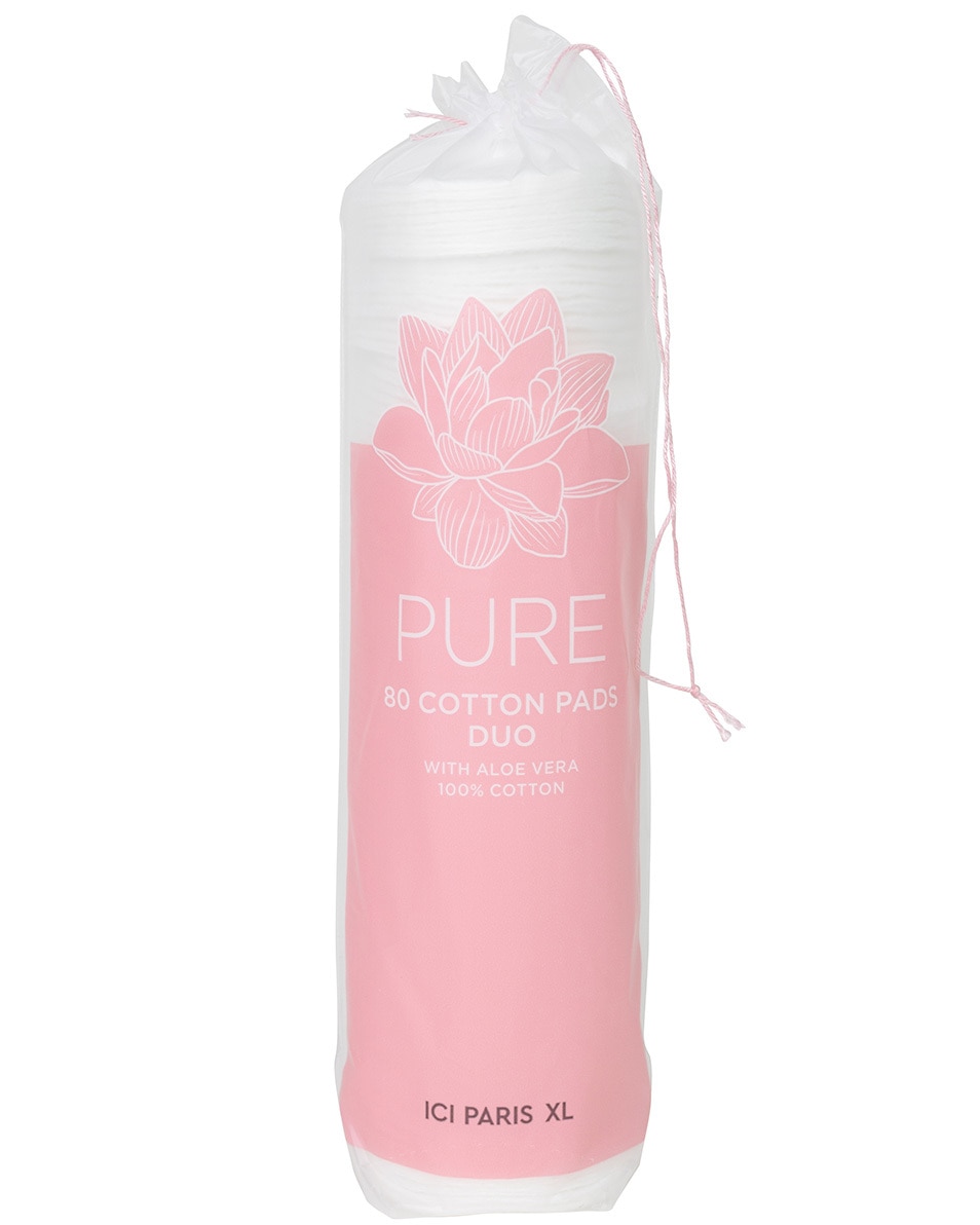 ICI PARIS XL PURE WATTENSCHIJFJES DUO MET ALOË VERA 100% KATOEN - 80 PADS 80 ST 2