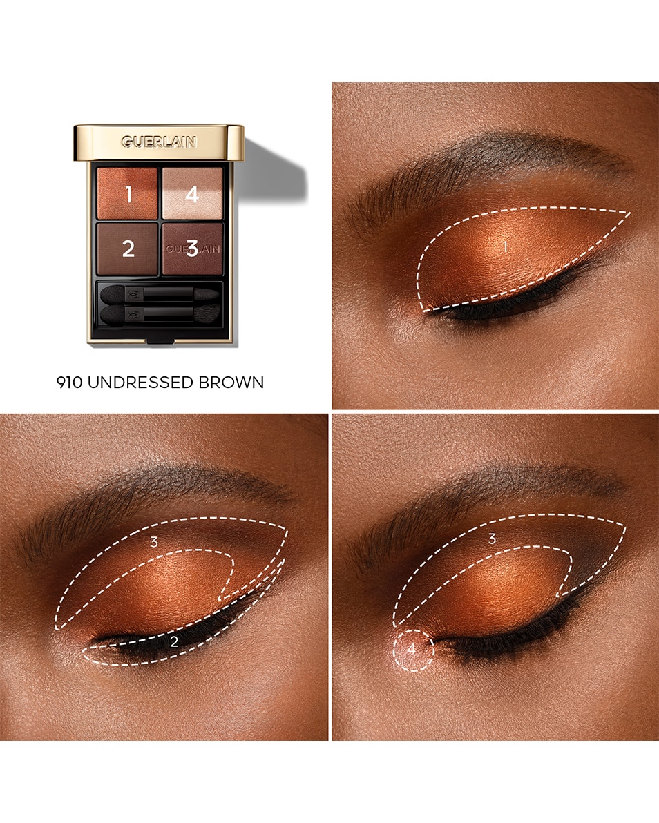 GUERLAIN OMBRES G OMBRES À PAUPIÈRES 4 COULEURS<br>UNDRESSED BROWN Undressed Brown 4