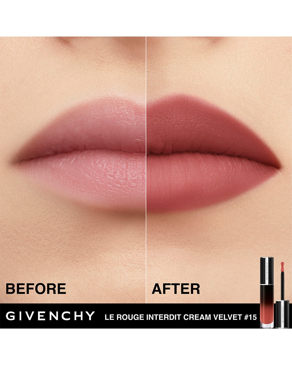 GIVENCHY COSMETICS LE ROUGE INTERDIT CREAM VELVET CREAMY MATTE FINISH - LONG-LASTING COLOUR Nude Ambré 4