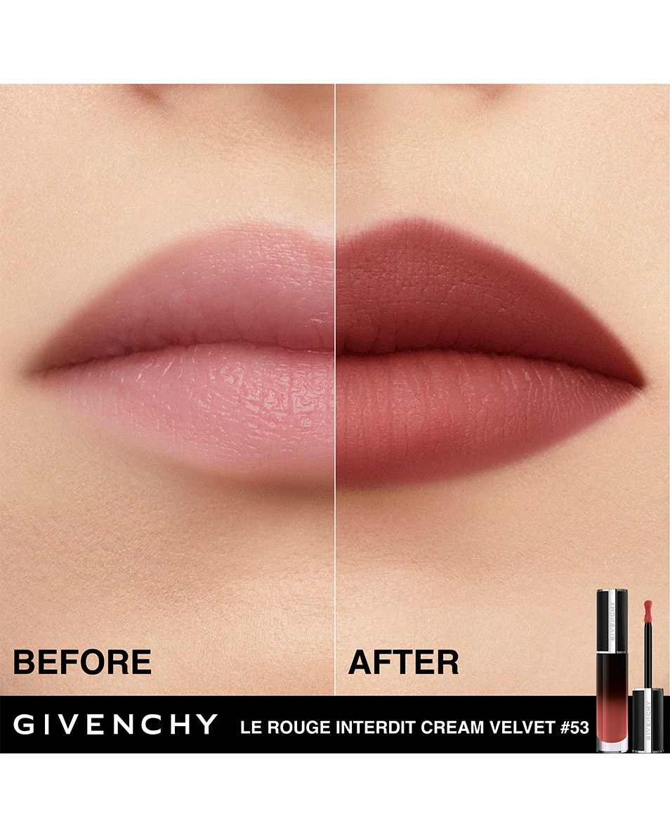GIVENCHY COSMETICS LE ROUGE INTERDIT CREAM VELVET CREAMY MATTE FINISH - LONG-LASTING COLOUR Brun Délicat 4