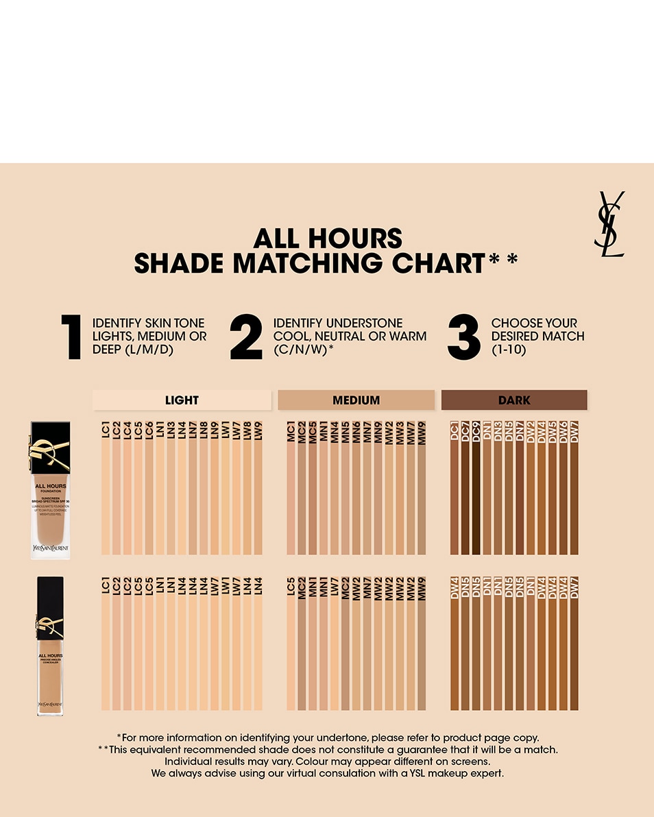 YVES SAINT LAURENT ALL HOURS CONCEALER TEINT - CORRECTEUR LN1 - Light Neutral 1 4