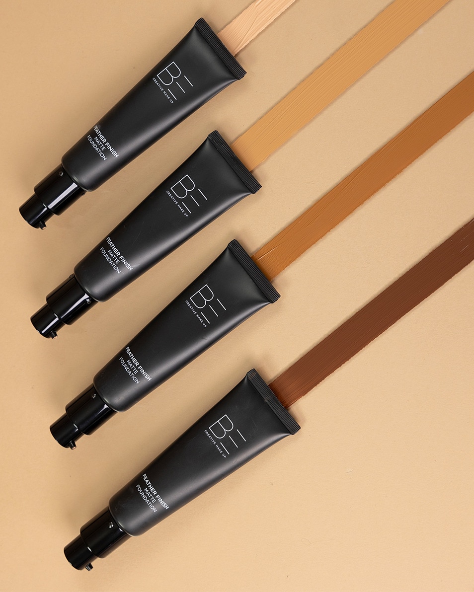 BE Creative Make Up FEATHER FINISH MATTE FOUNDATION FOND DE TEINT MATTE 1 LIGHT WARM 4