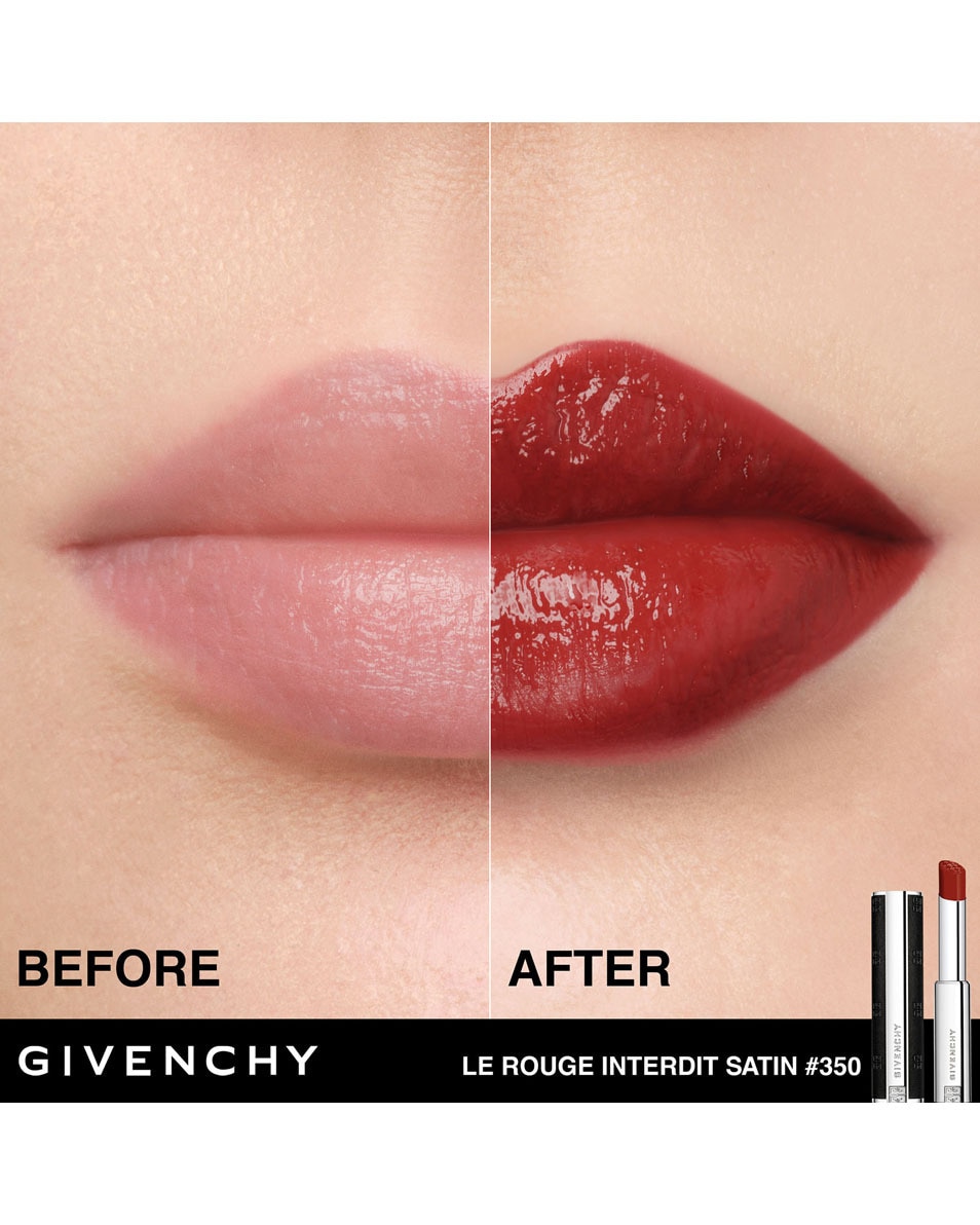 GIVENCHY COSMETICS LE ROUGE INTERDIT SATIN STRALENDE KLEUR - 24 UUR HYDRATATIE ROUGE AUBURN 4